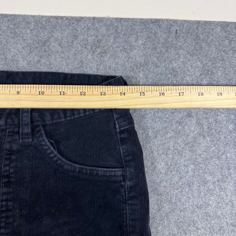 Prana Corduroy Pants Womens 2 Black Straight Leg Patch Pocket Outdoor Casual - Picture 7 of 10